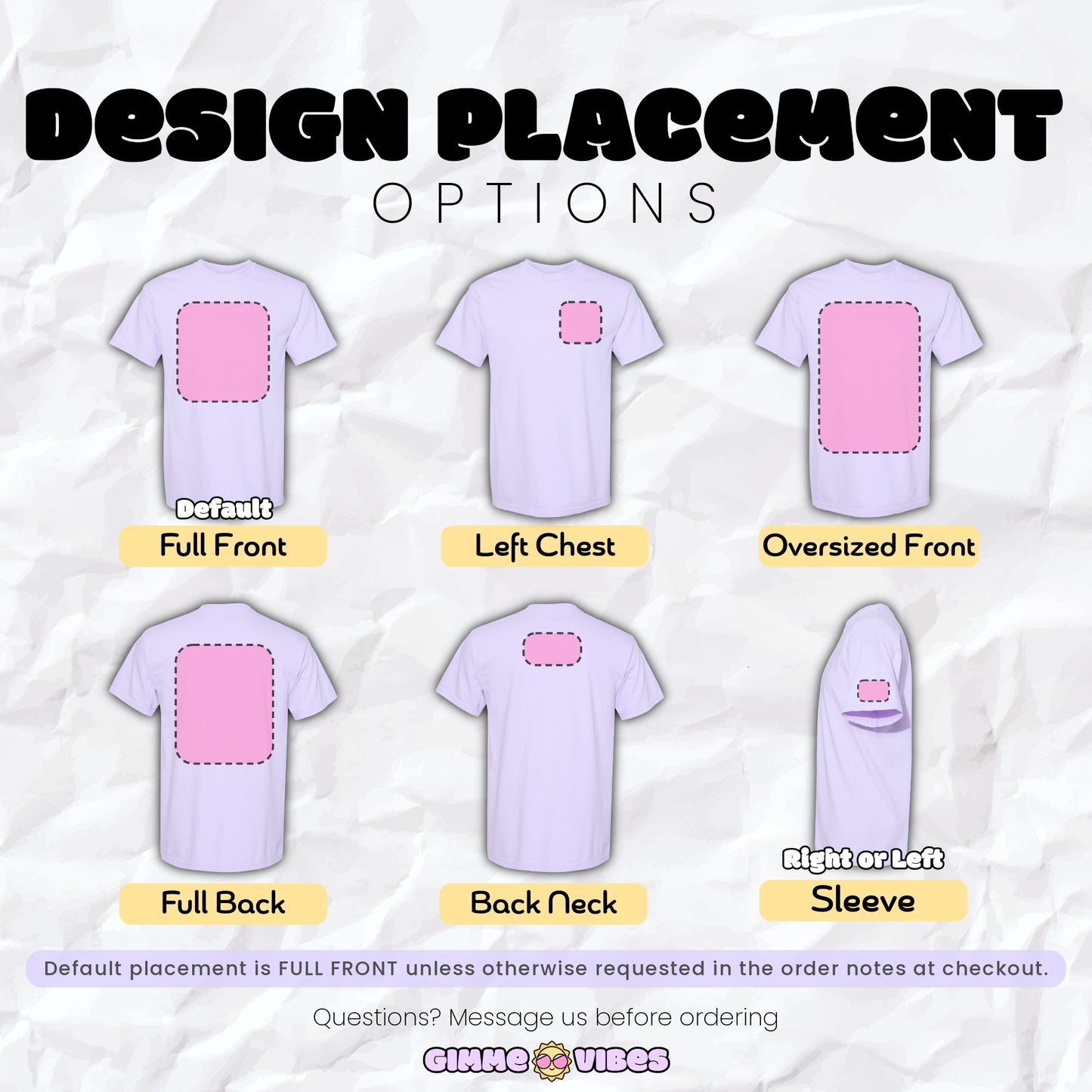 Custom t-shirt where customers upload their own artwork for printing
