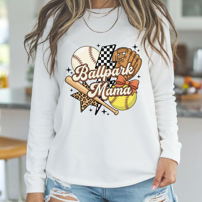 ballpark-mama-checkered-lightning-dtf-transfer-tee-hoodie
