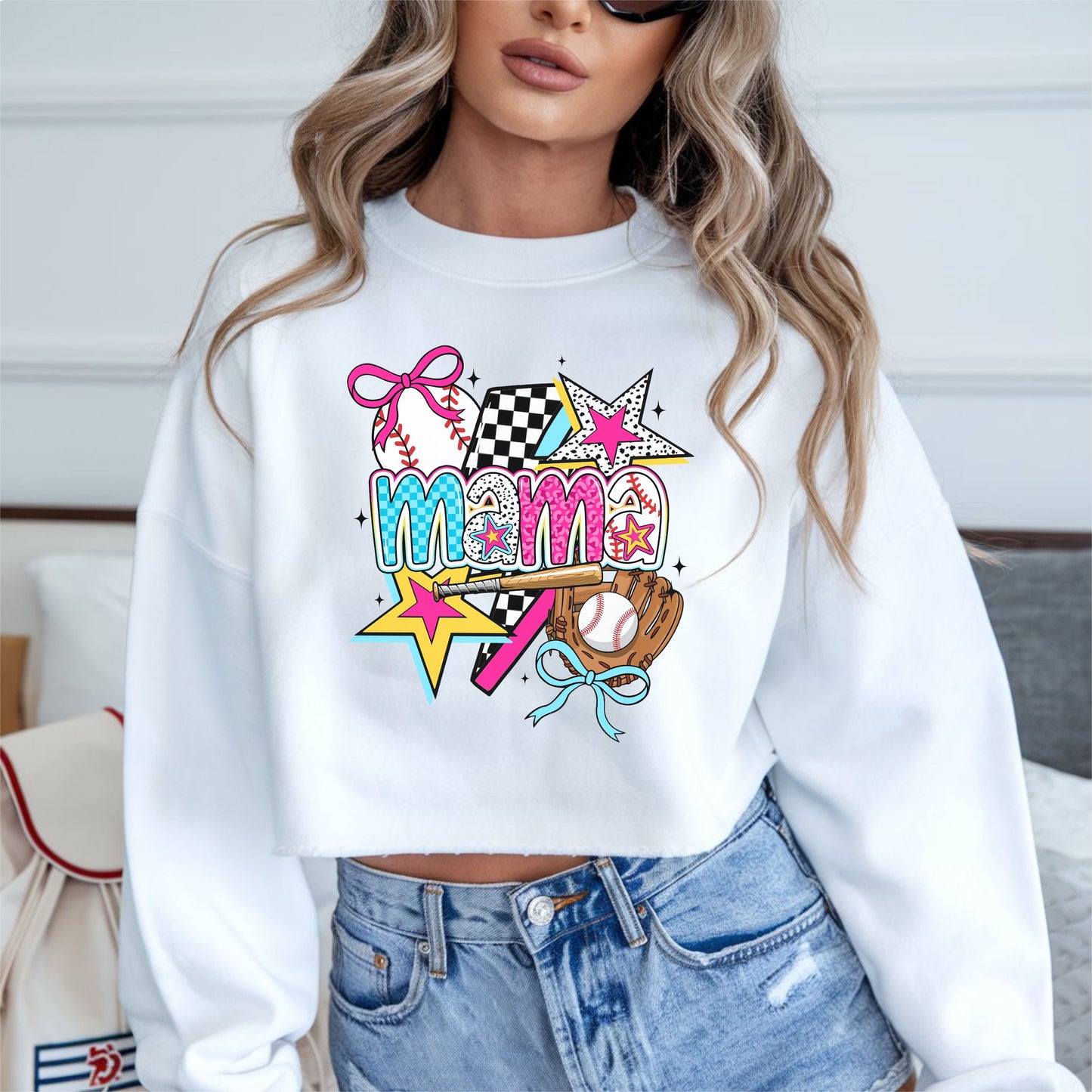 cool-baseball-mama-stars-checkered-lightning-dtf-transfer-tee-hoodie