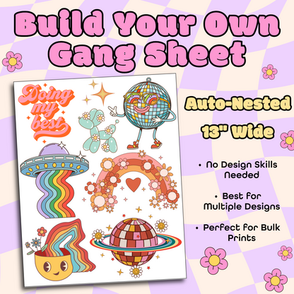 DTF Gang Sheet Builder – Easy Upload & Layout Tool | 13” Wide