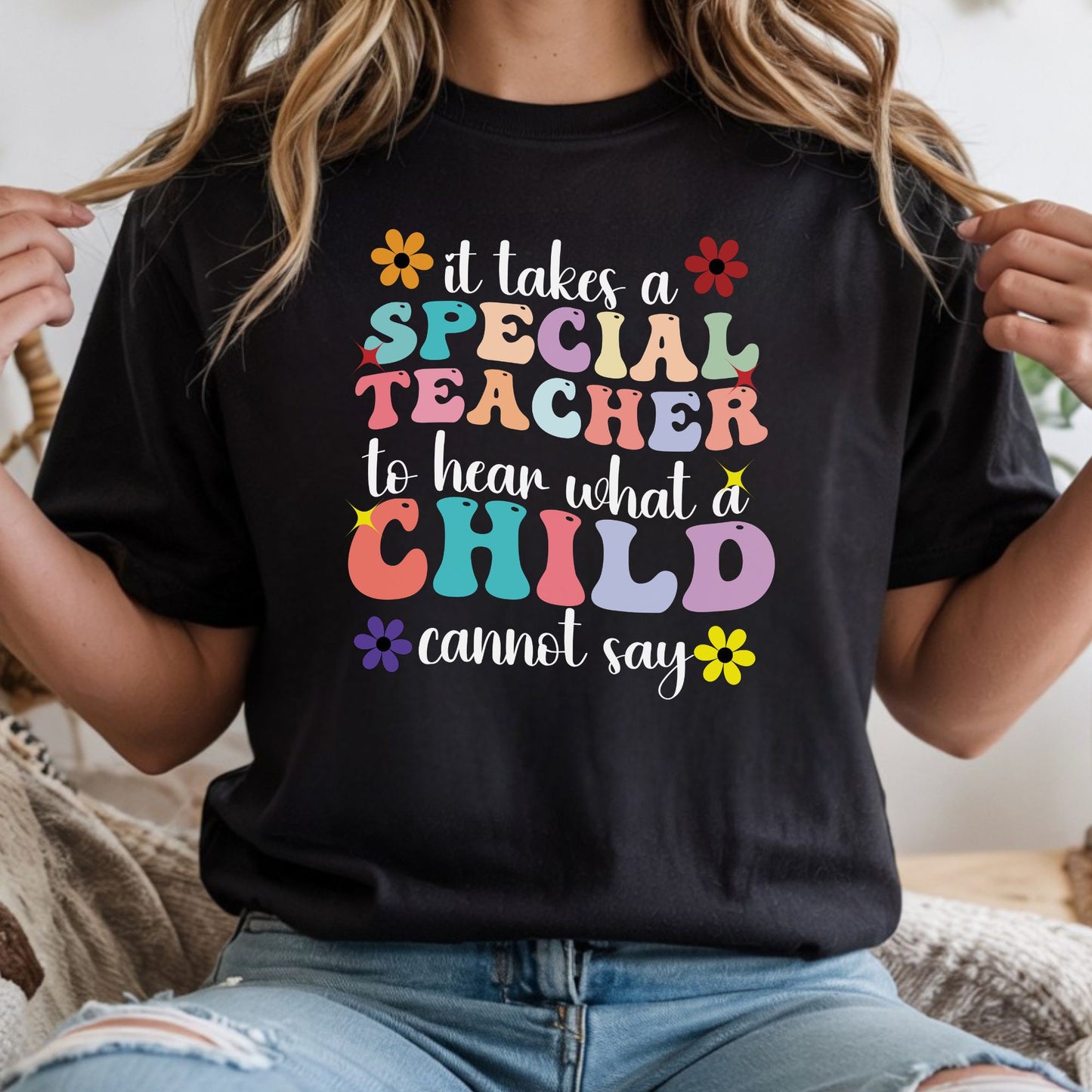 it takes a special teacher autism awareness dtf transfer colorful teacher appreciation shirt design
