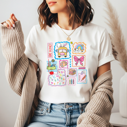 School Days DTF transfer design pressed on premium graphic t-shirt mockup